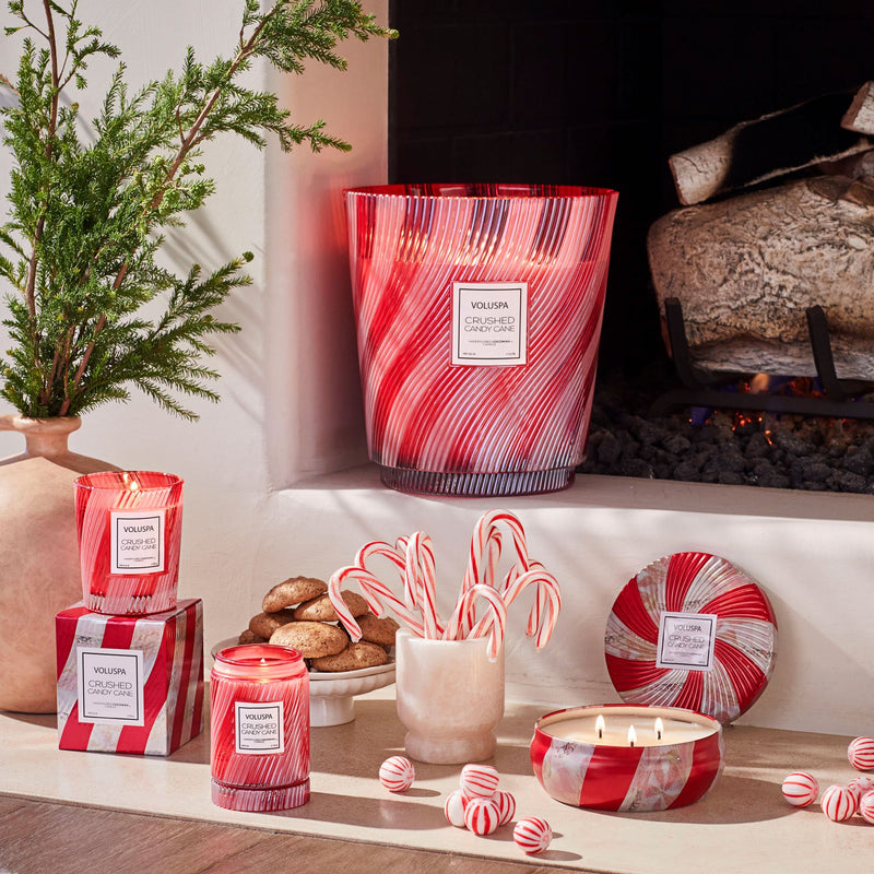 Crushed Candy Cane Classic Candle 6.5oz