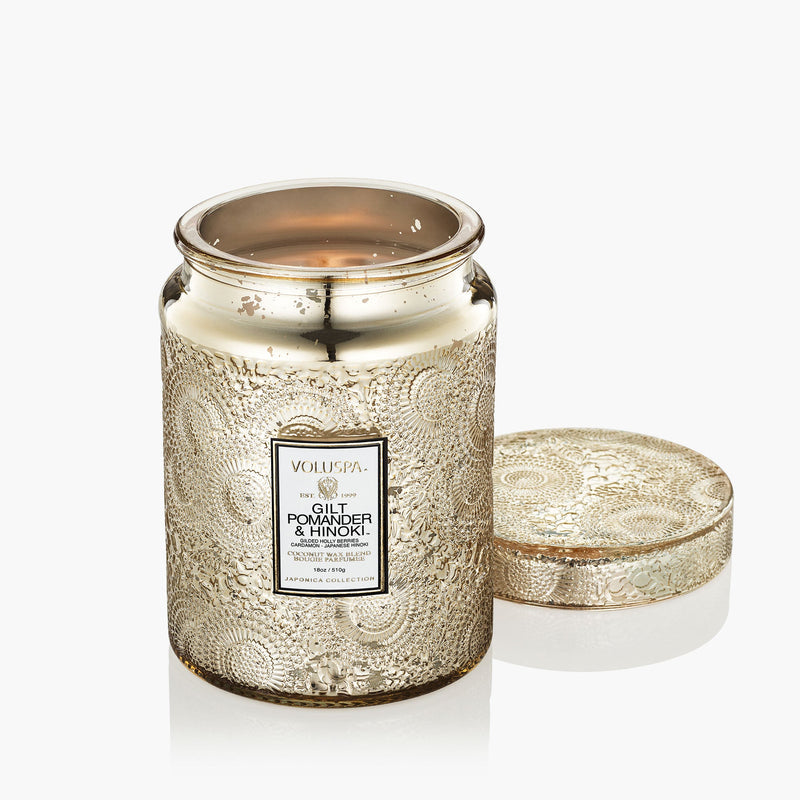 Gilt Pomander & Hinoki 18oz Large Jar