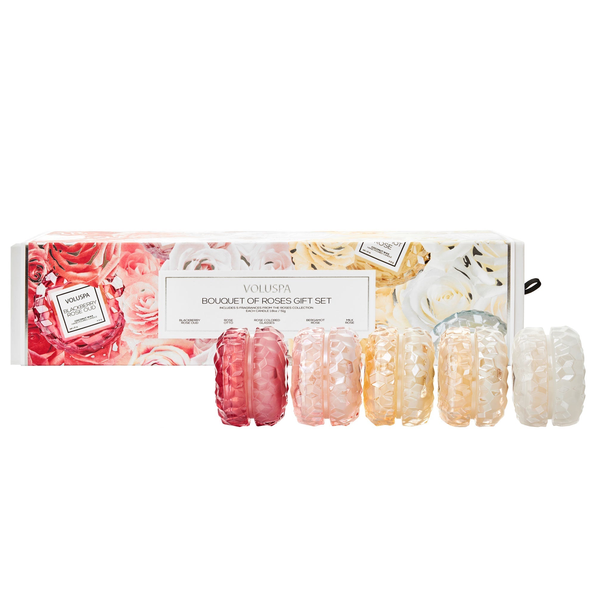 Roses 5 Macaron Candle Giftset