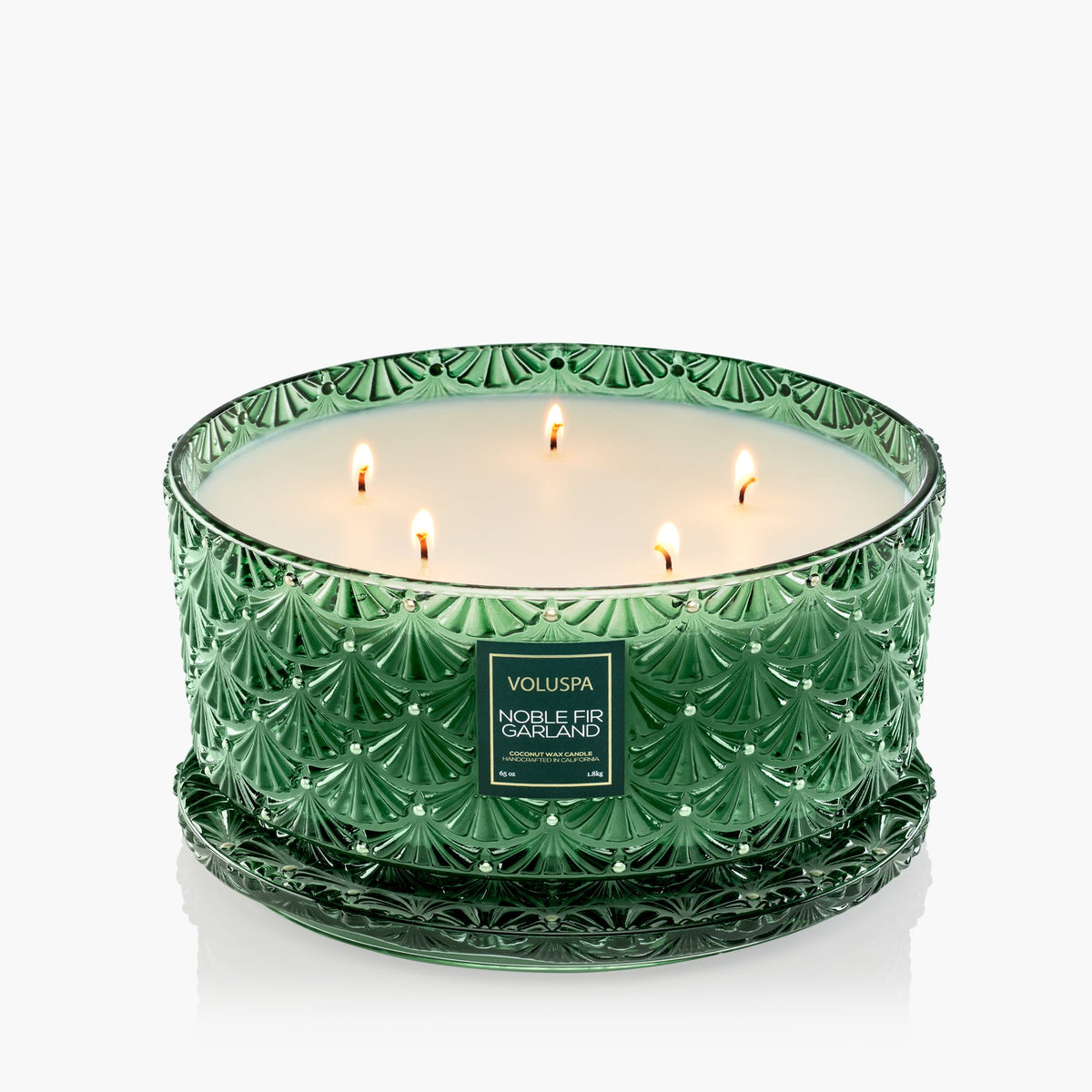 Noble Fir Garland Centerpiece Candle