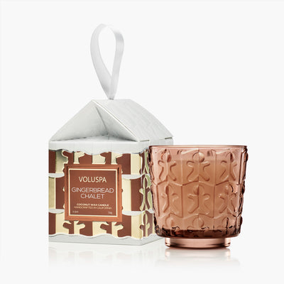 Gingerbread Chalet Garland Ornament Pedestal Candle